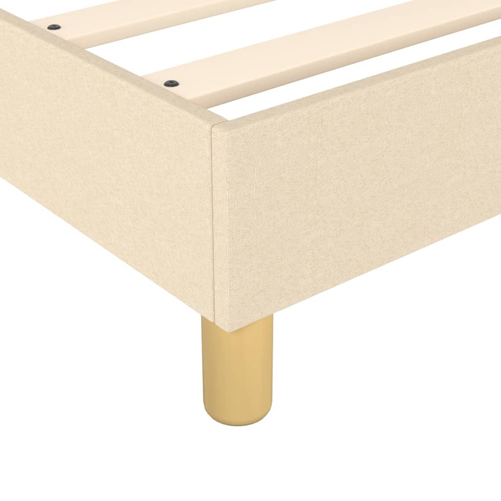 vidaXL Cama box spring con colchón tela color crema 100x200 cm