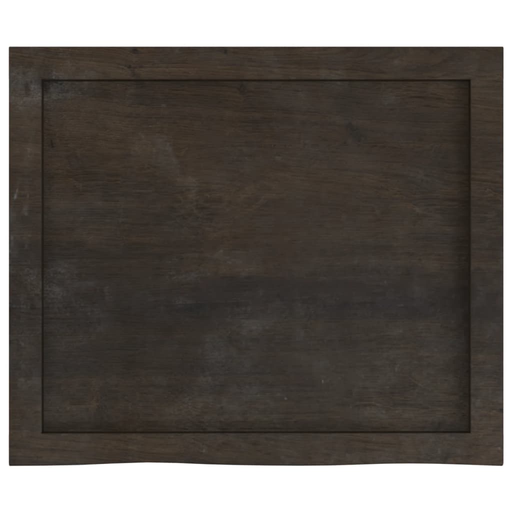 vidaXL Tablero mesa madera roble tratada marrón oscuro 60x50x(2-6) cm