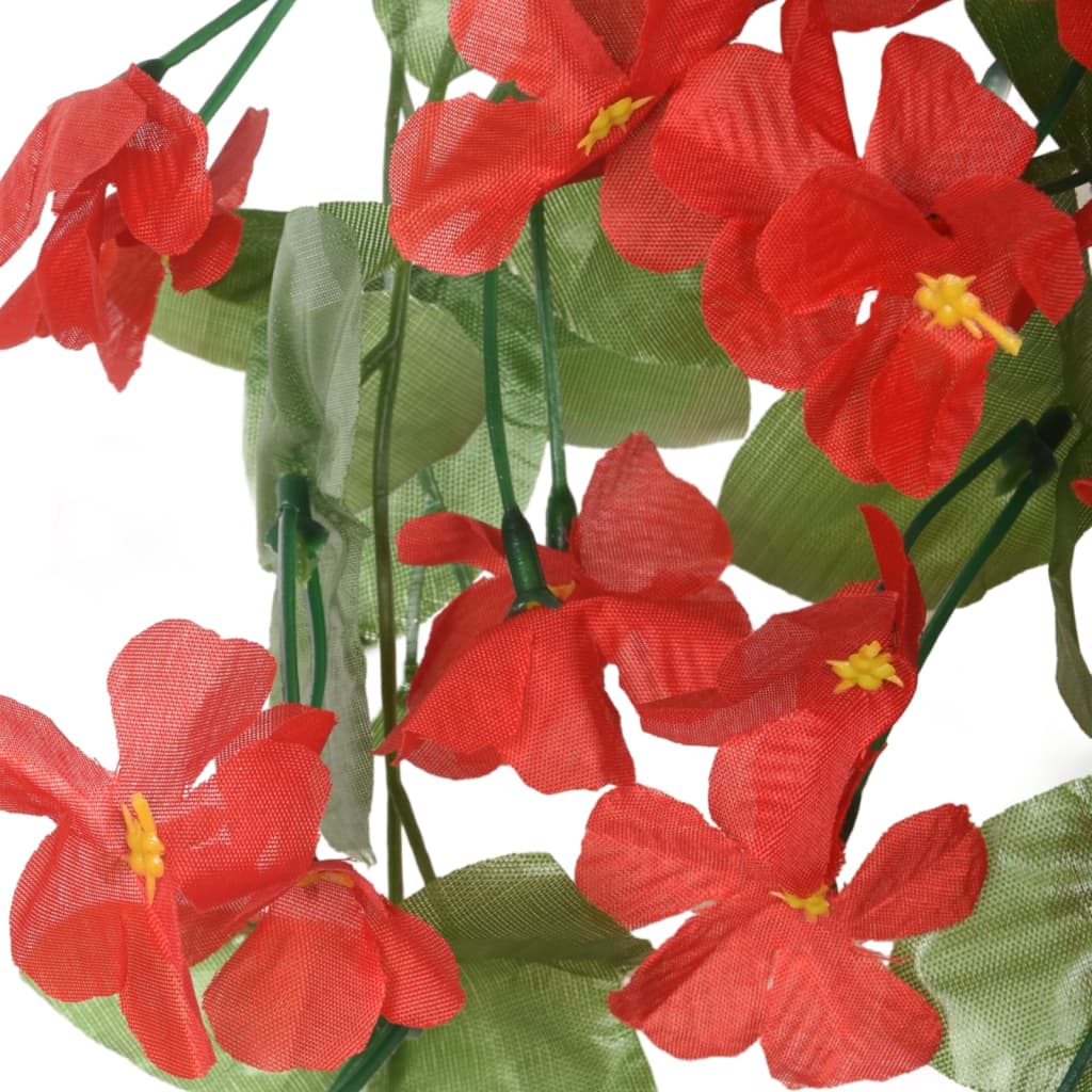 vidaXL Guirnaldas de flores de Navidad 3 uds rojo 85 cm