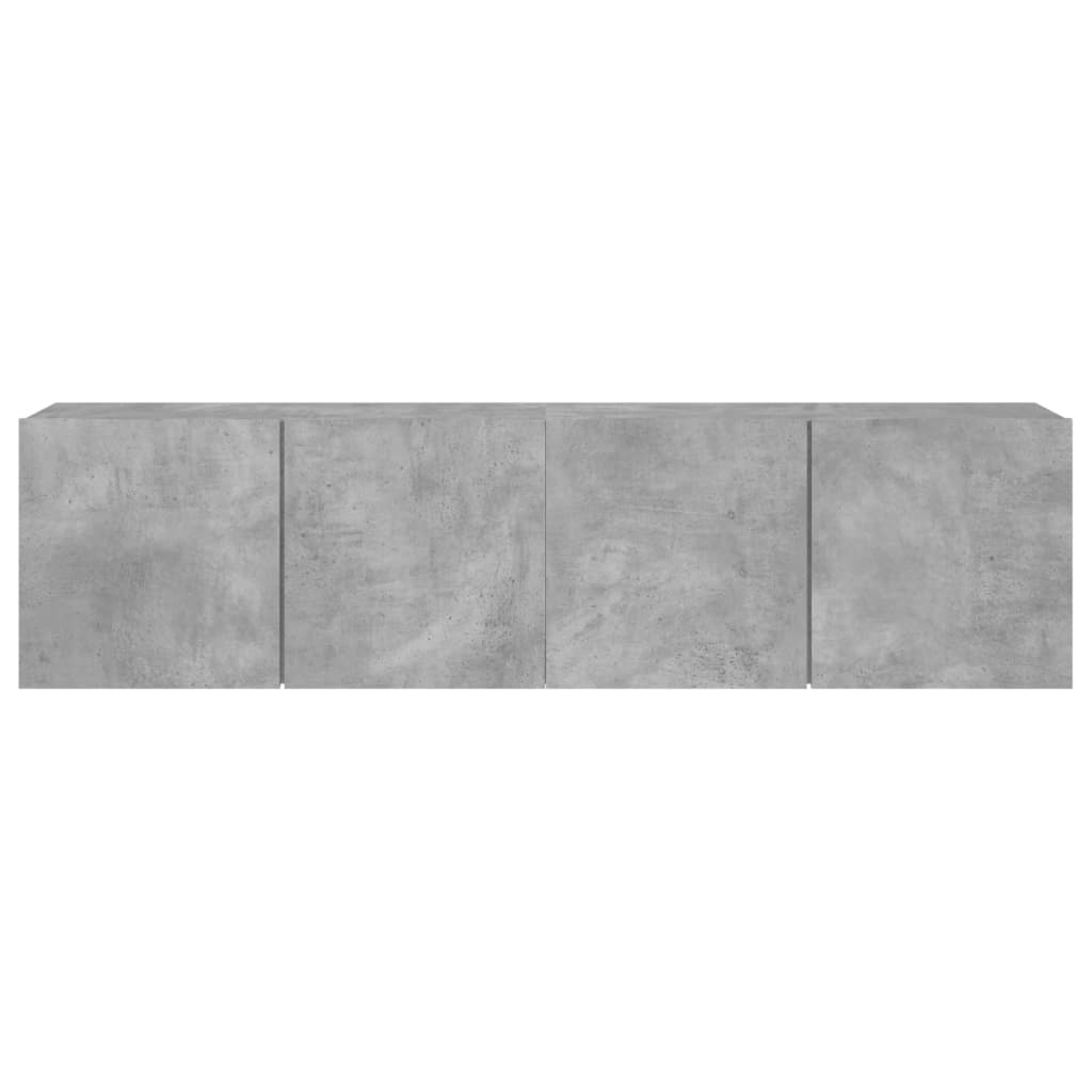 vidaXL Muebles para TV de pared 2 unidades gris hormigón 80x30x41 cm