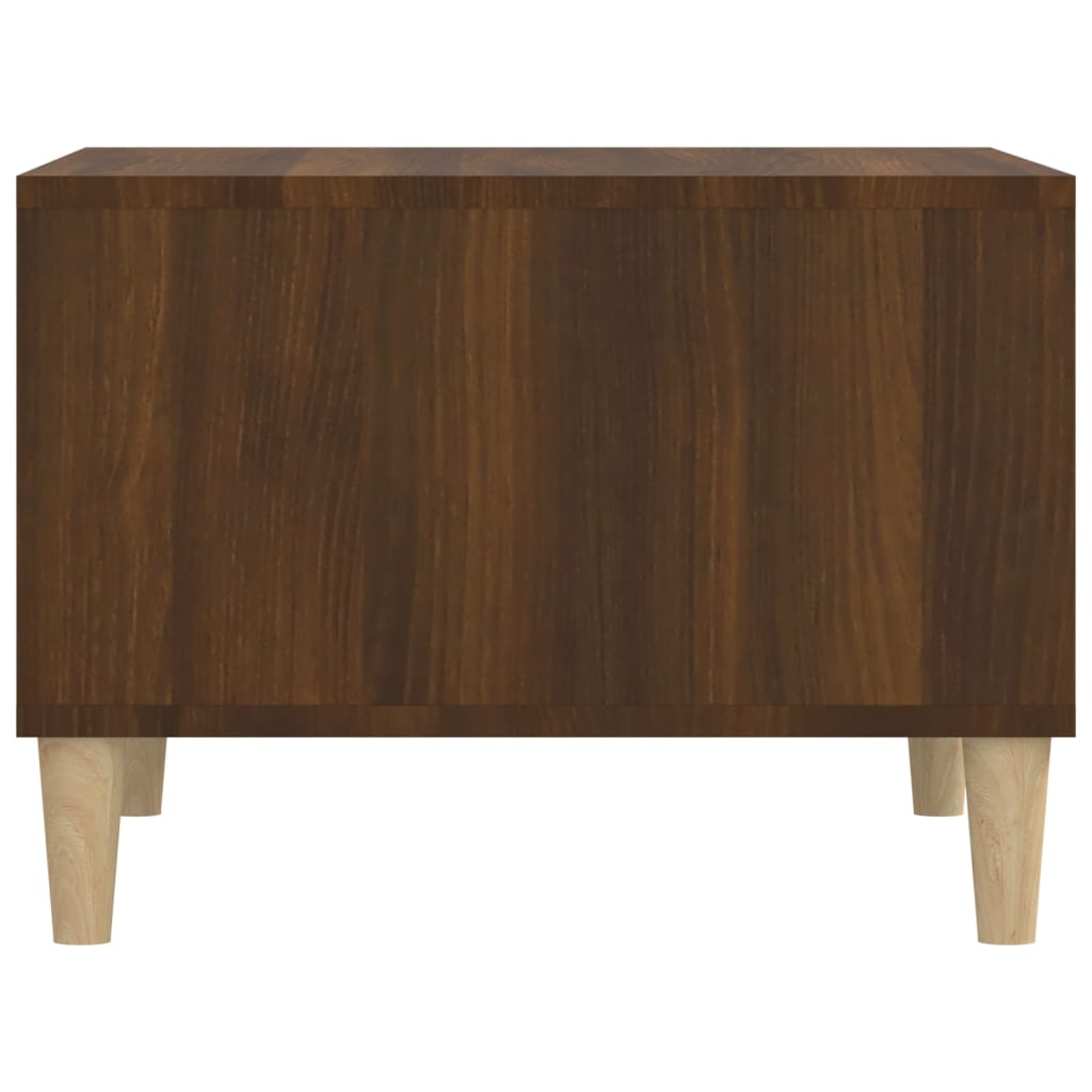 vidaXL Mesa de centro madera contrachapada marrón roble 60x50x36,5 cm