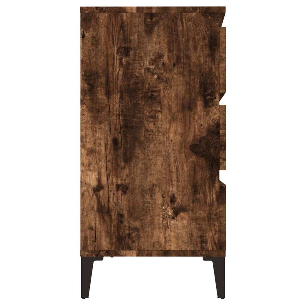 vidaXL Aparador madera contrachapada color roble ahumado 60x35x70 cm