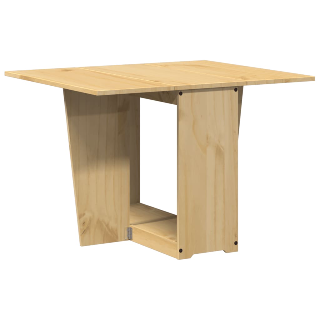 vidaXL Mesa de comedor plegable mariposa Corona madera pino marrón