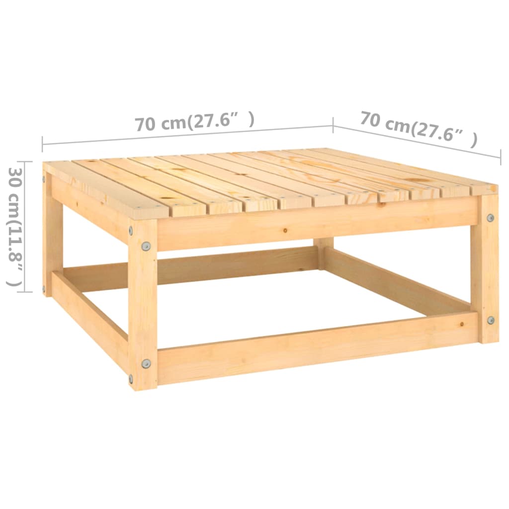 vidaXL Muebles de jardín 11 pzas cojines antracita madera maciza pino