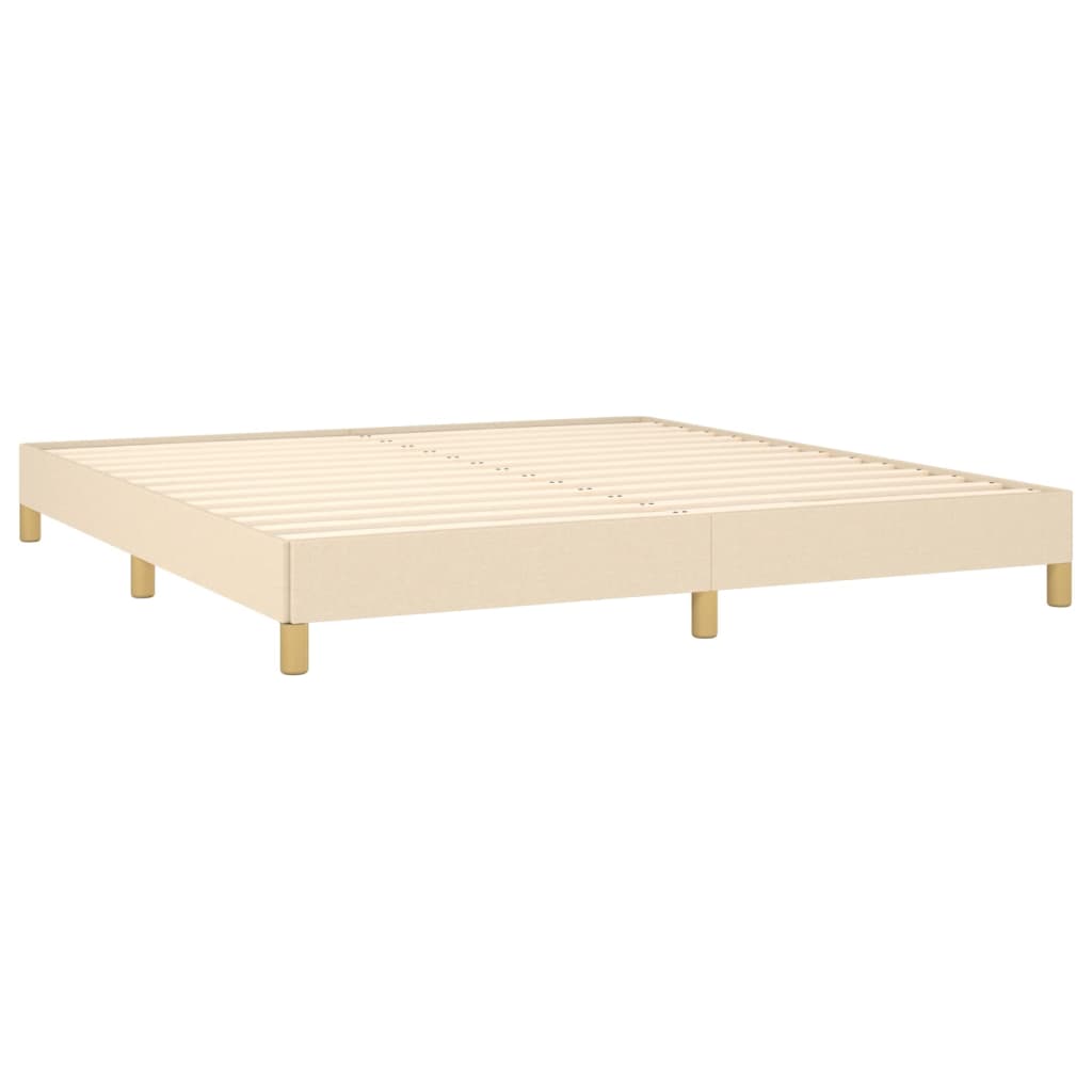 vidaXL Cama sin colchón tela color crema 180x200 cm