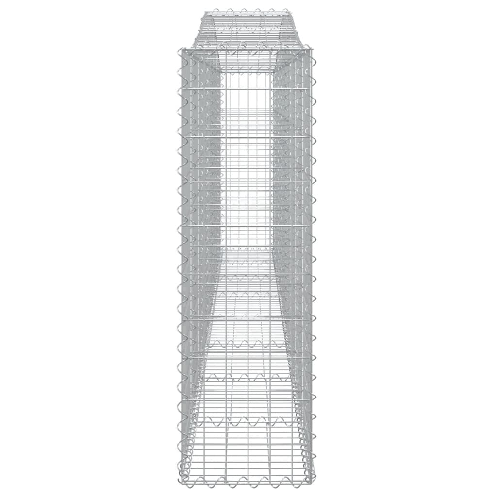 vidaXL Cestas de gaviones 25 uds forma de arco hierro 400x30x100/120cm