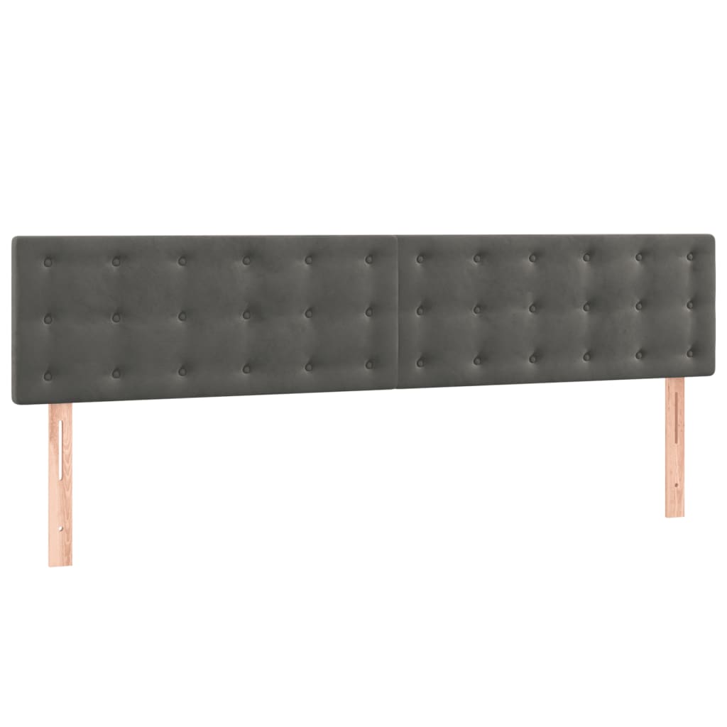 vidaXL Cama box spring con colchón terciopelo gris oscuro 160x200 cm