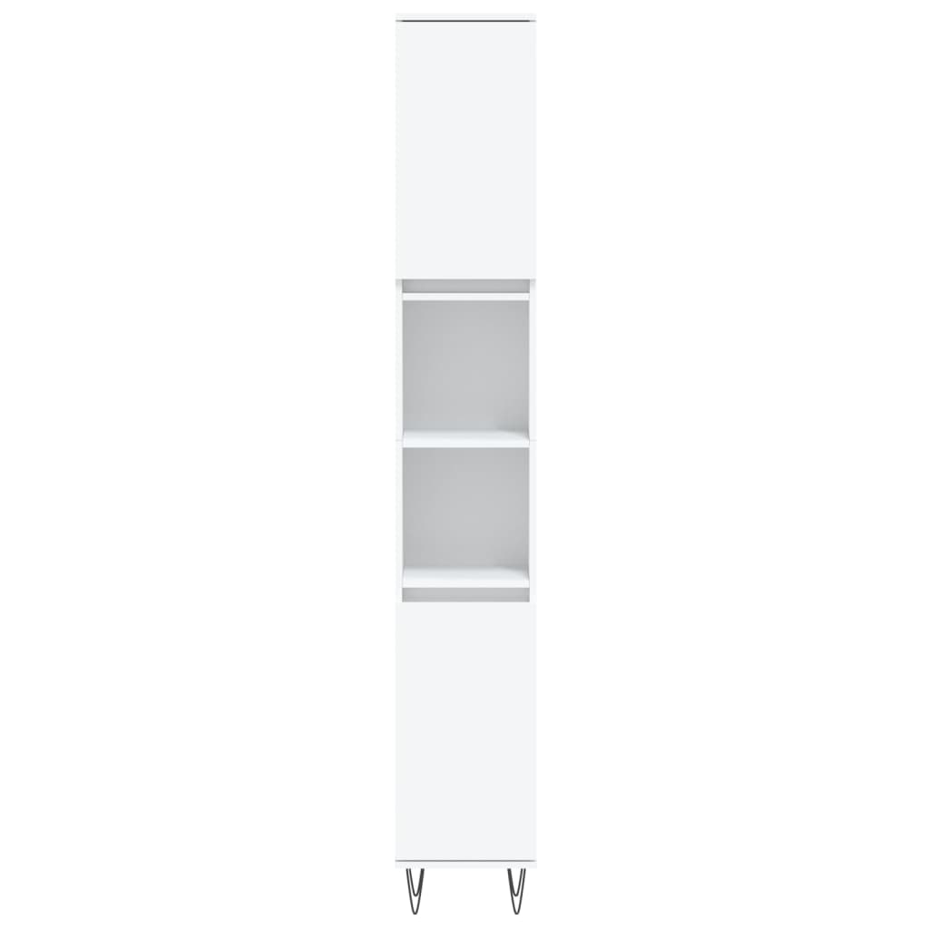 vidaXL Juego de muebles de baño 3 pzas madera contrachapada blanco