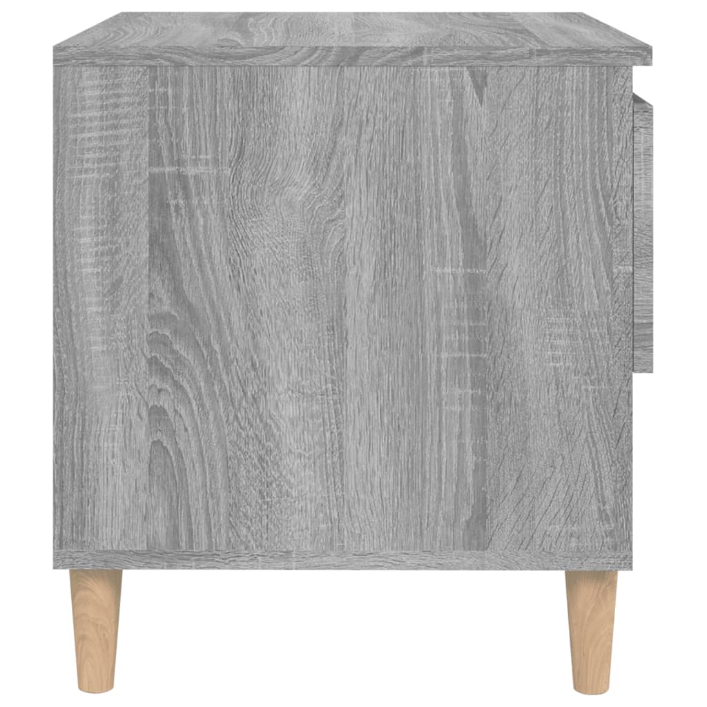 vidaXL Mesita de noche madera contrachapada gris Sonoma 50x46x50 cm