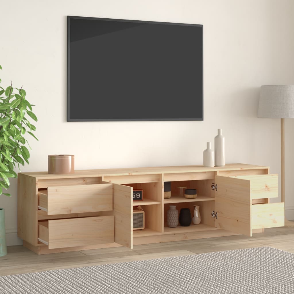 vidaXL Mueble de TV de madera maciza de pino 176x37x47,5 cm