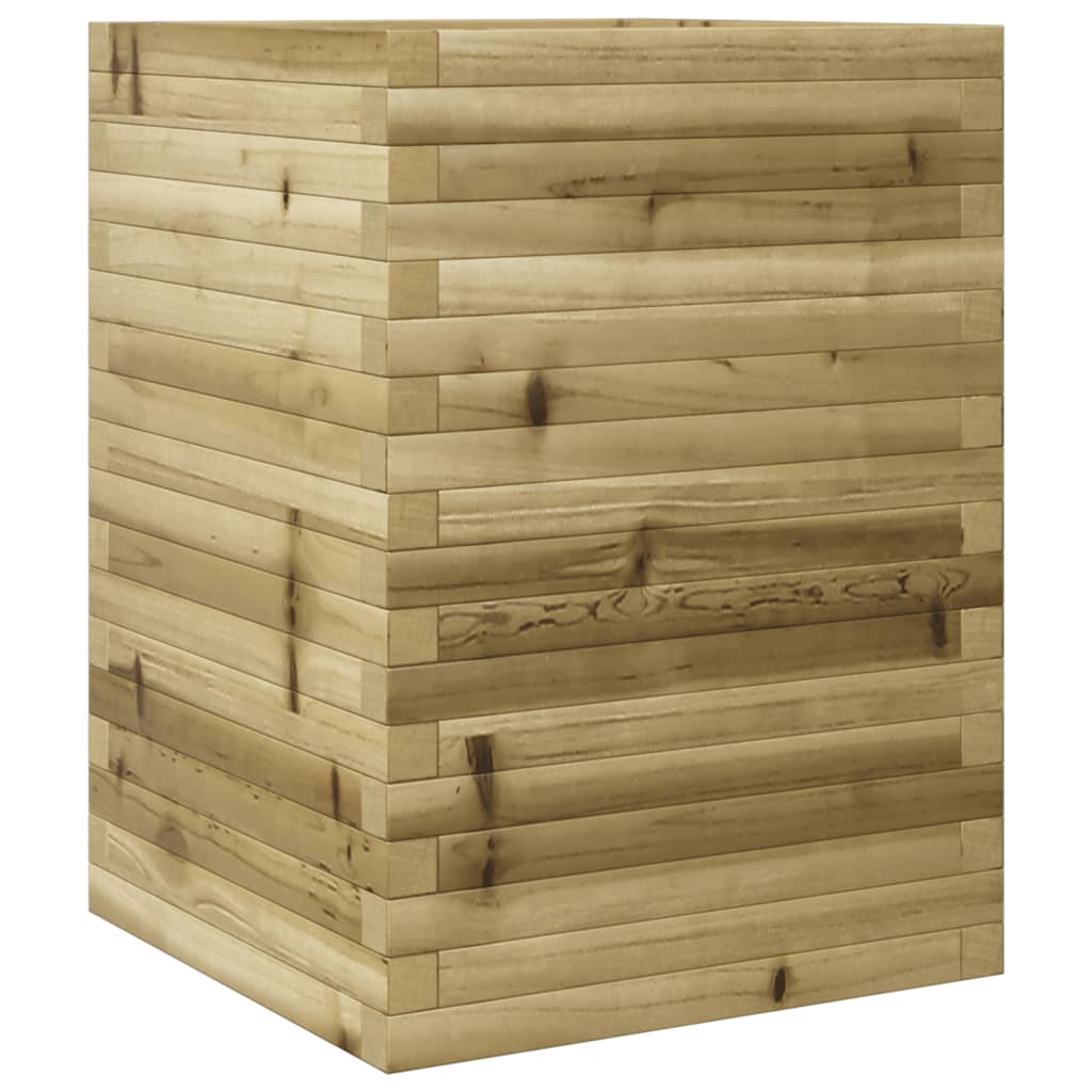 vidaXL Jardinera madera de pino impregnada 50x50x68,5 cm