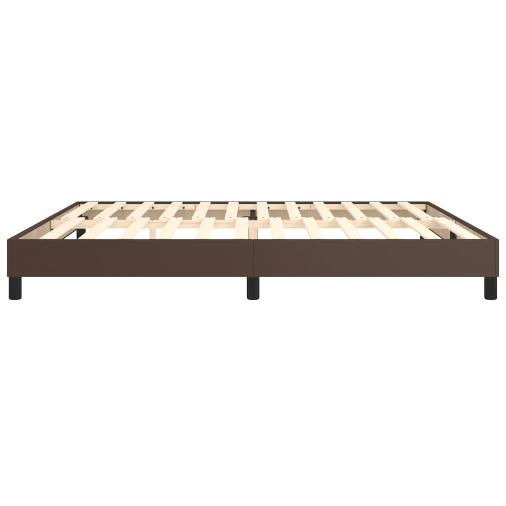 vidaXL Estructura de cama de cuero sintético marrón 200x200 cm