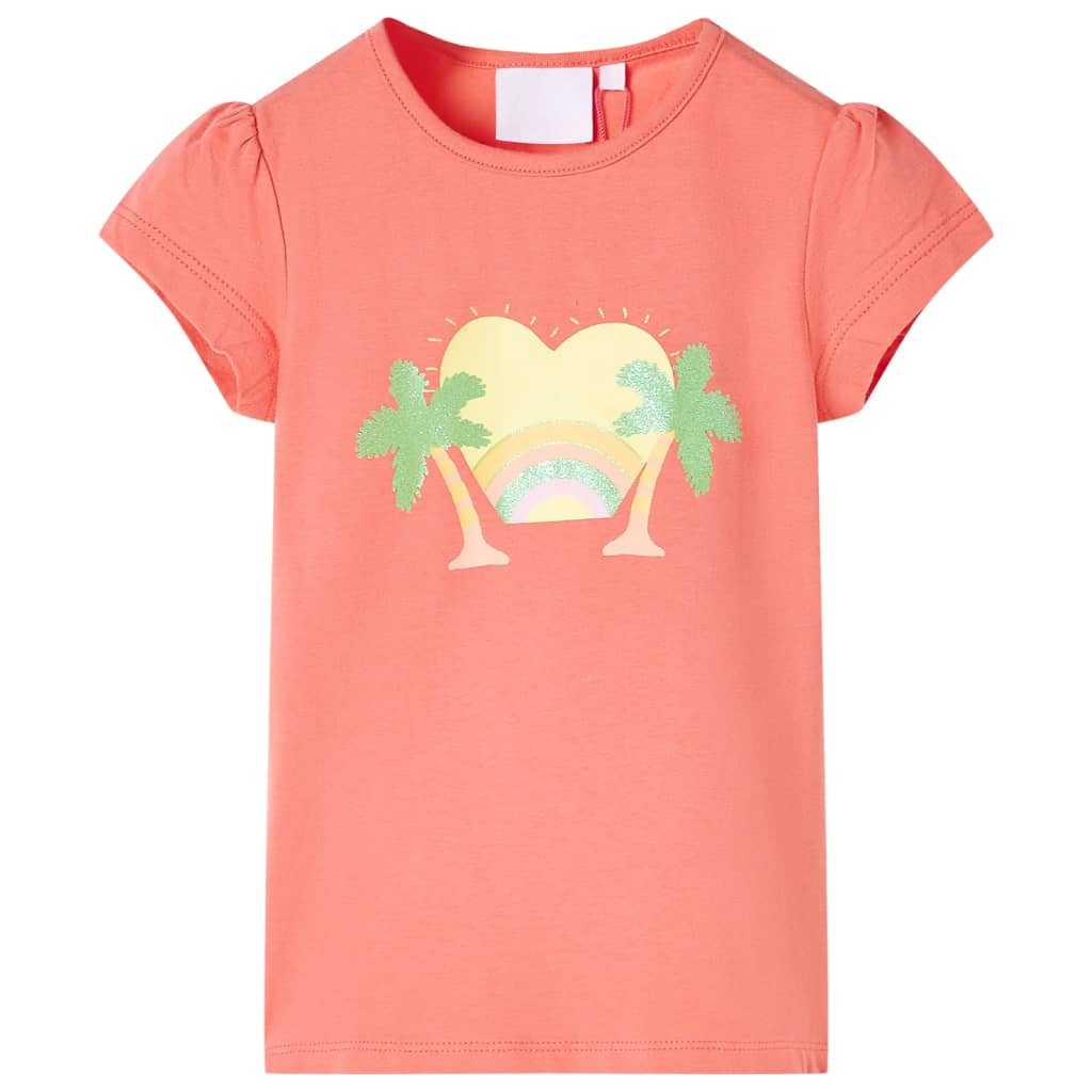 Camiseta infantil color coral 140