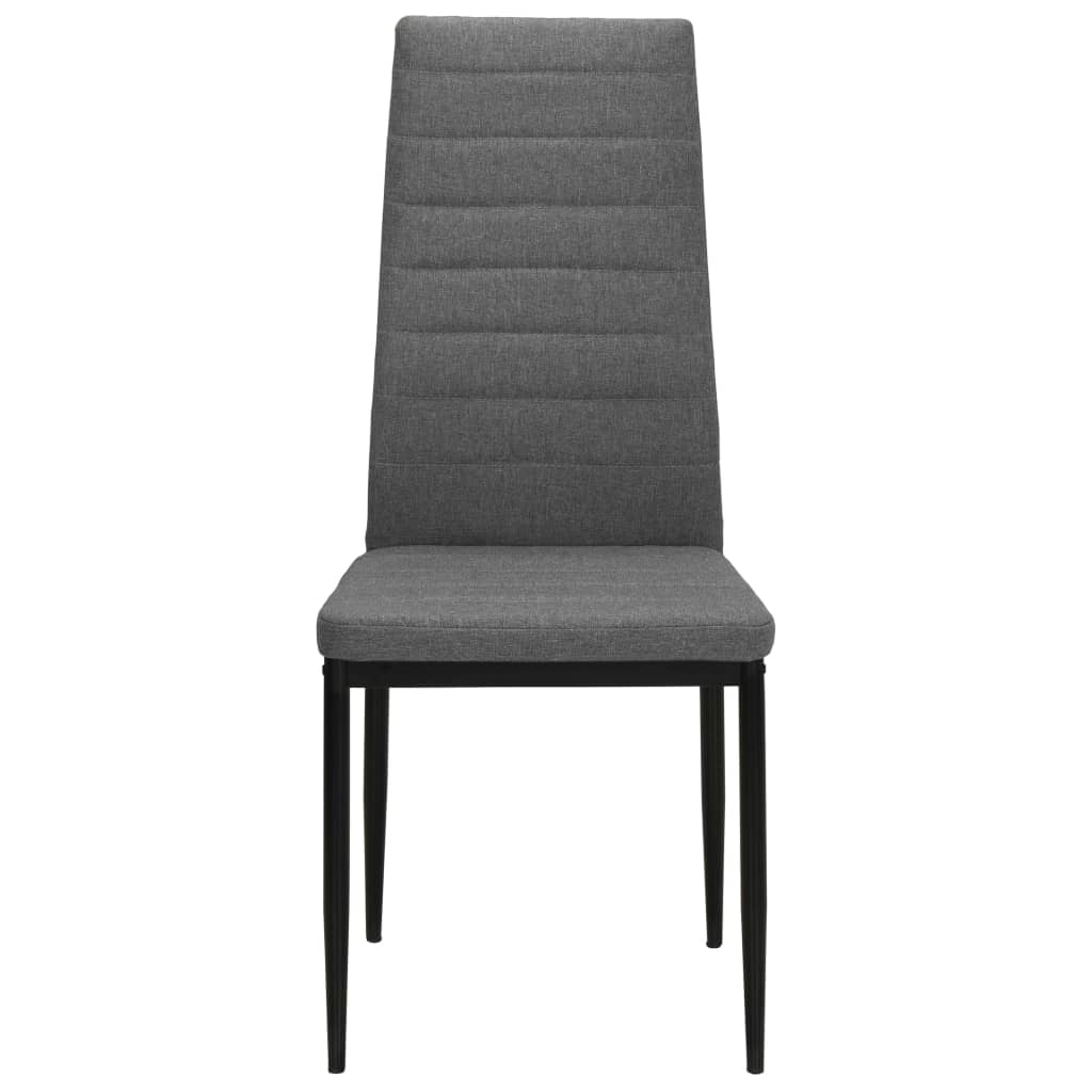 vidaXL Sillas de comedor 4 unidades tela gris claro