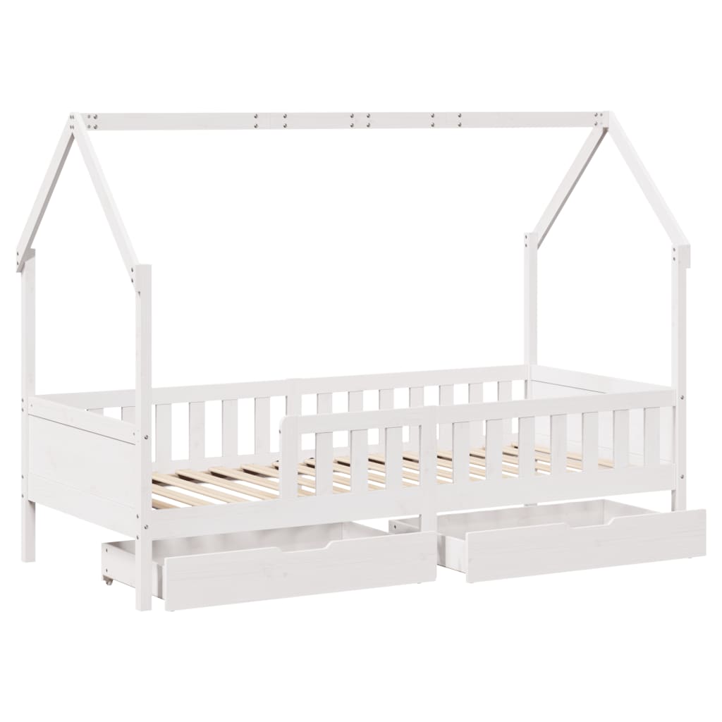 vidaXL Estructura de cama para niños con cajones madera pino 80x200 cm