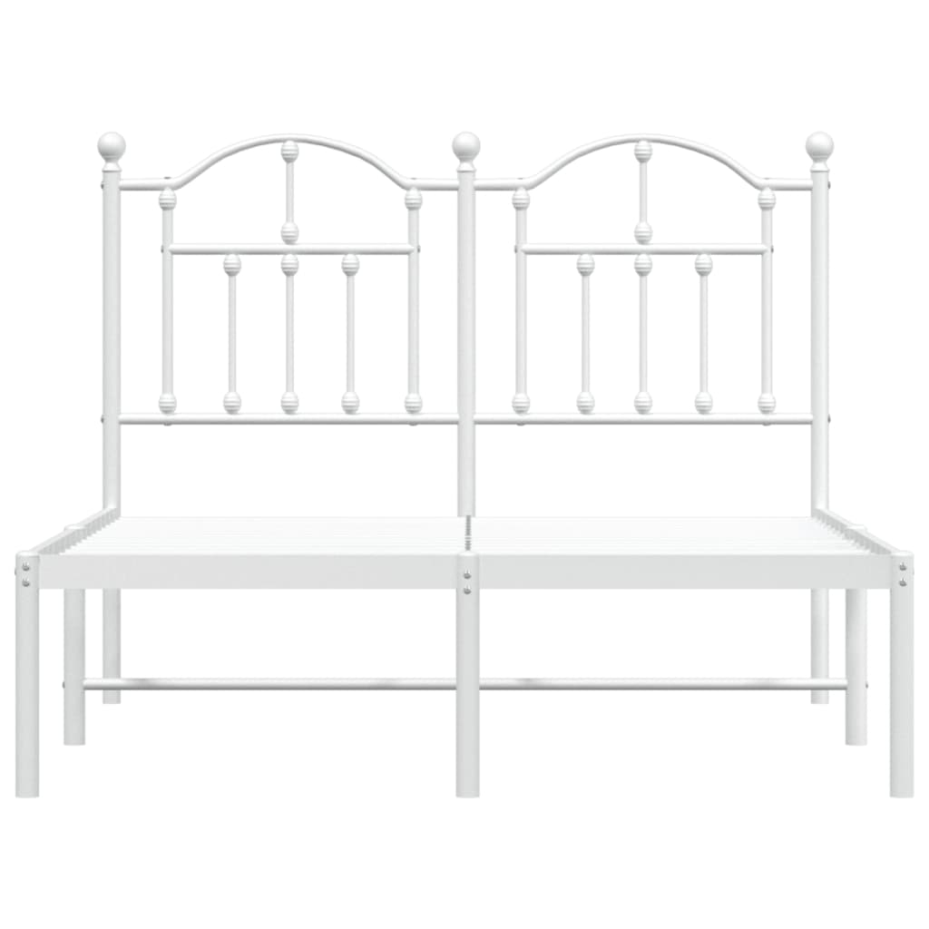 vidaXL Estructura de cama de metal con cabecero blanca 120x200 cm