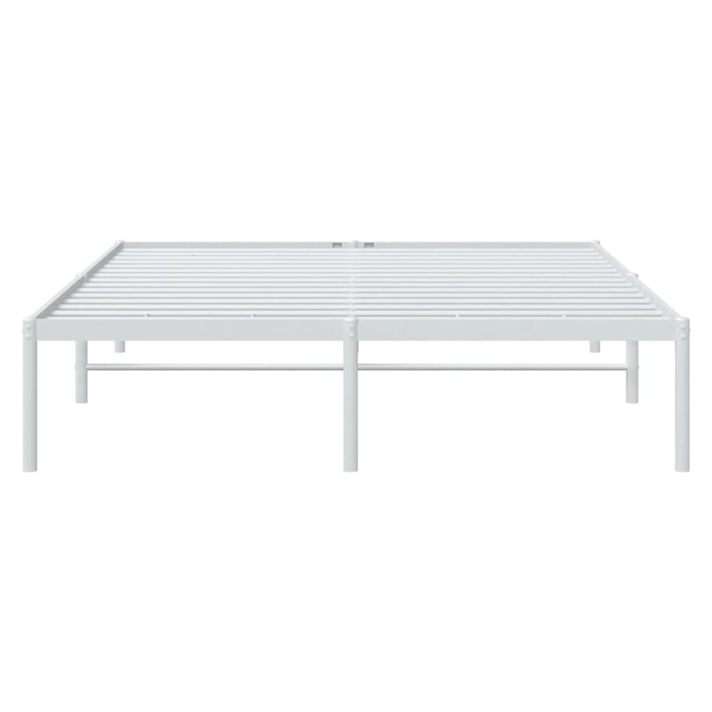 vidaXL Estructura de cama sin colchón metal blanco 150x200 cm