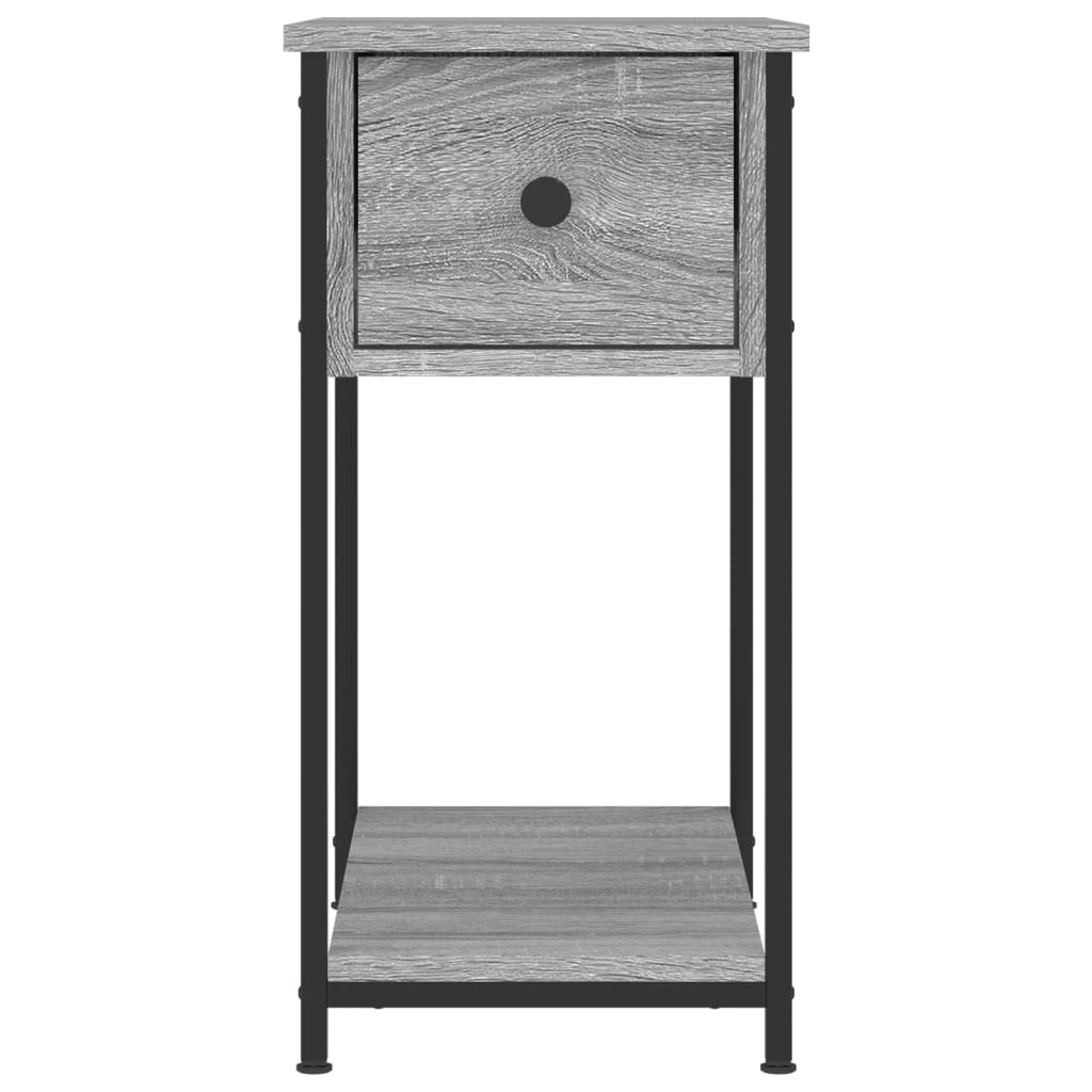 vidaXL Mesita de noche madera de ingeniería gris Sonoma 30x60x60 cm