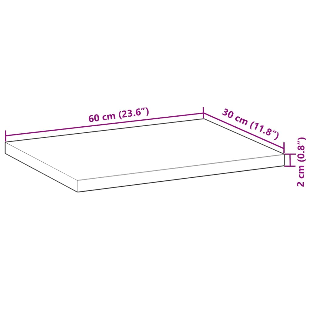 vidaXL Estantes flotantes 3 uds madera acacia sin tratar 60x30x2 cm