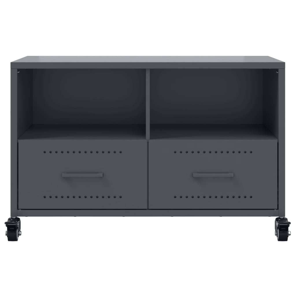 vidaXL Mueble de TV acero gris antracita 68x39x43,5 cm