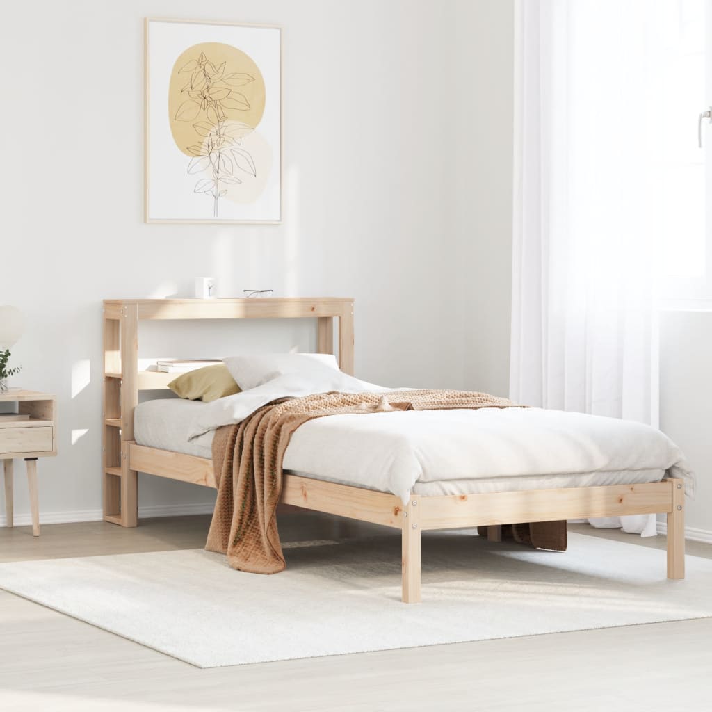 vidaXL Estructura de cama sin colchón madera maciza de pino 100x200 cm