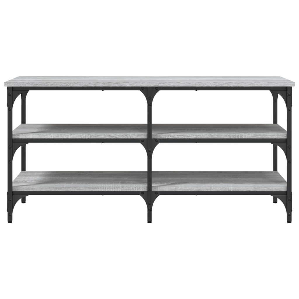 vidaXL Banco zapatero madera de ingeniería gris Sonoma 100x38,5x49 cm