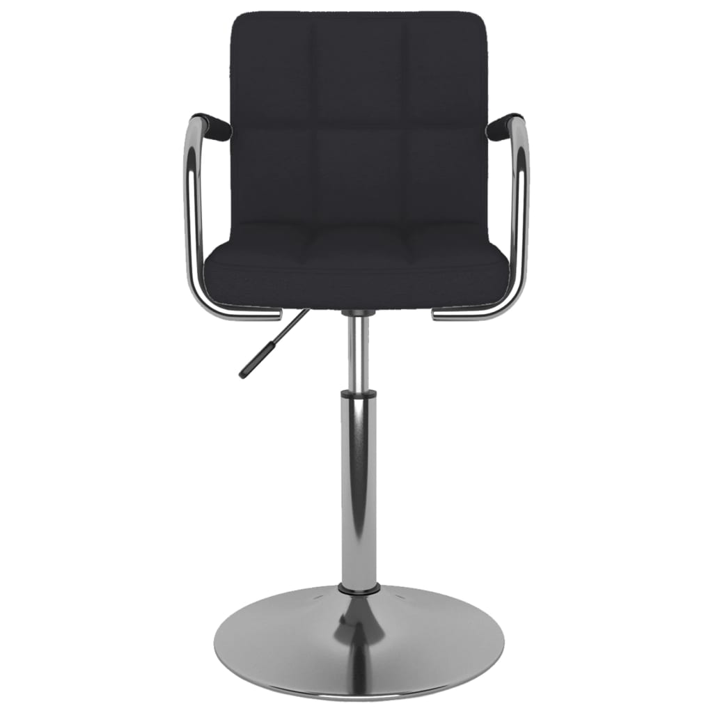 vidaXL Silla de comedor de tela negra