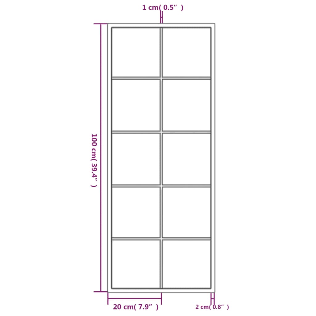 vidaXL Espejos de pared 2 uds metal negro 100x40 cm