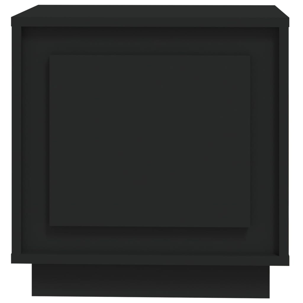 vidaXL Mesita de noche madera contrachapada negro 44x35x45 cm