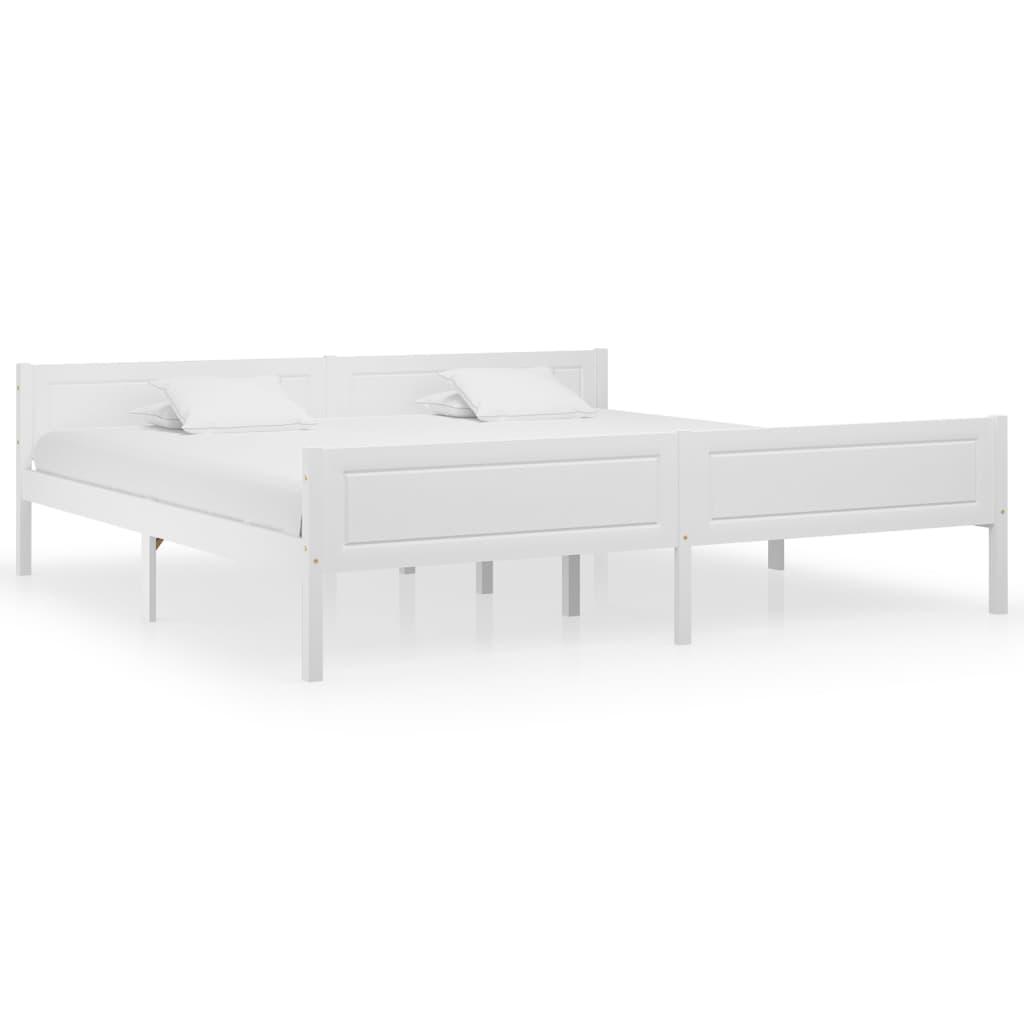 vidaXL Estructura de cama sin colchón madera de pino blanco 200x200 cm