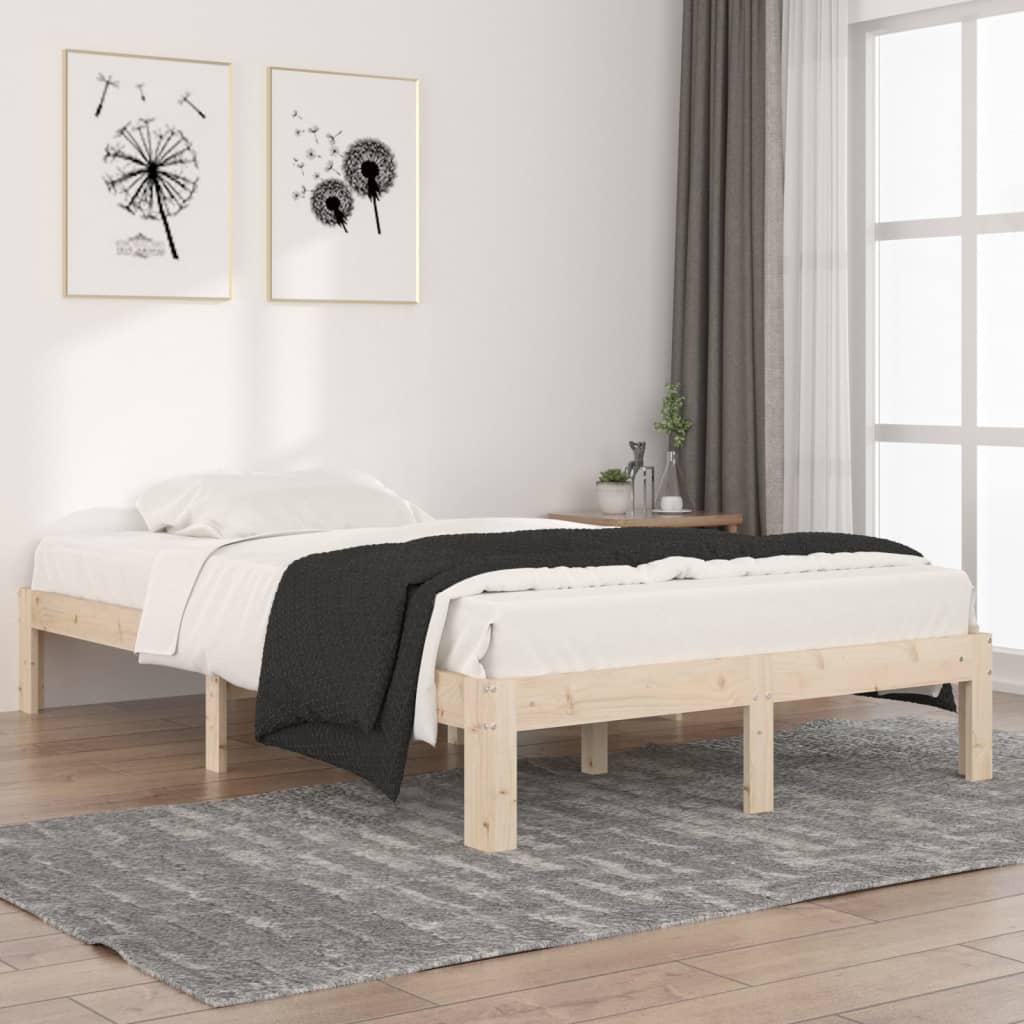 vidaXL Estructura de cama sin colchón madera de pino maciza 120x200 cm