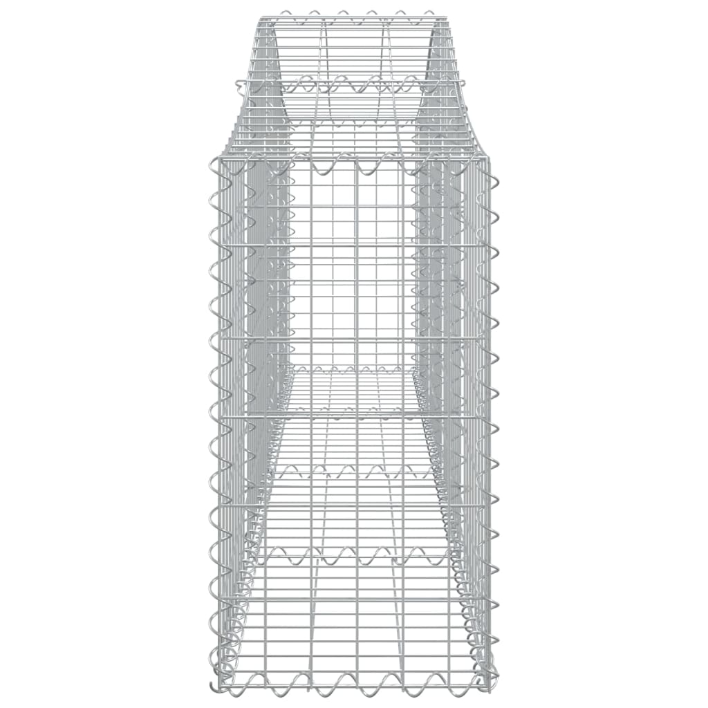 vidaXL Cestas de gaviones 9 uds forma de arco hierro 200x30x60/80 cm