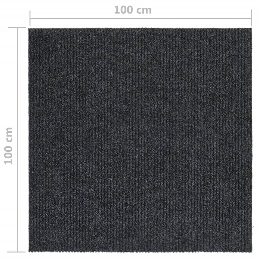 vidaXL Alfombra de pasillo atrapa suciedad 100x100 cm gris antracita