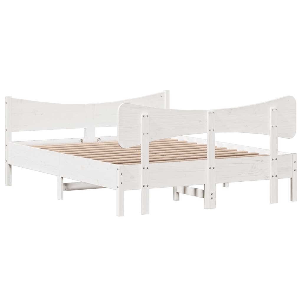 vidaXL Estructura de cama sin colchón madera maciza de pino 160x200 cm