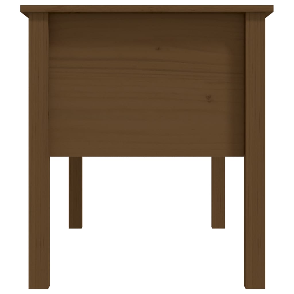 vidaXL Mesa de centro madera maciza de pino marrón miel 102x49x55 cm