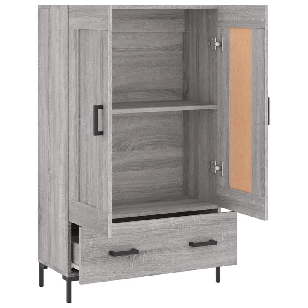 vidaXL Aparador alto madera de ingeniería gris Sonoma 69,5x31x115 cm