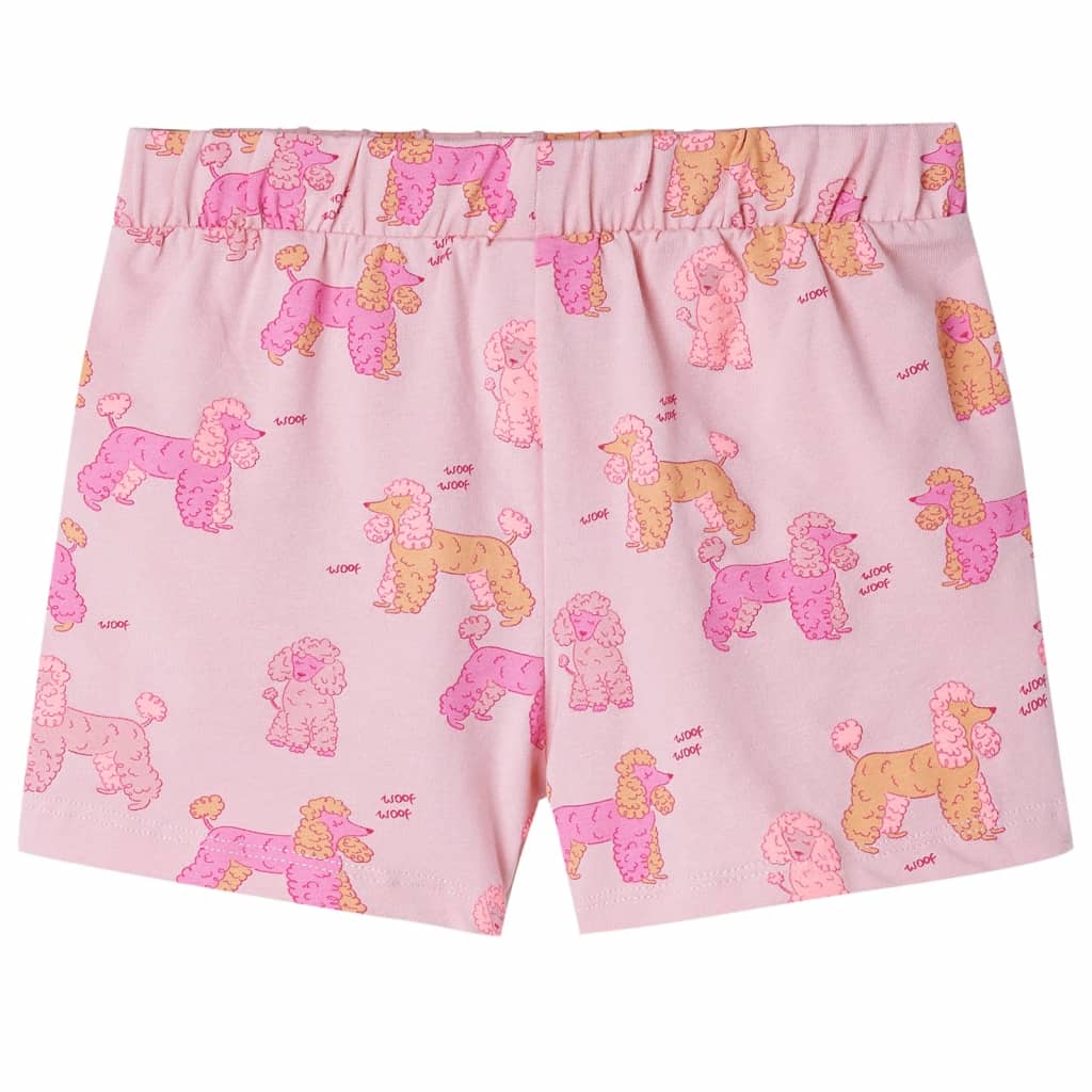 Pijama infantil de manga corta rosa claro 116