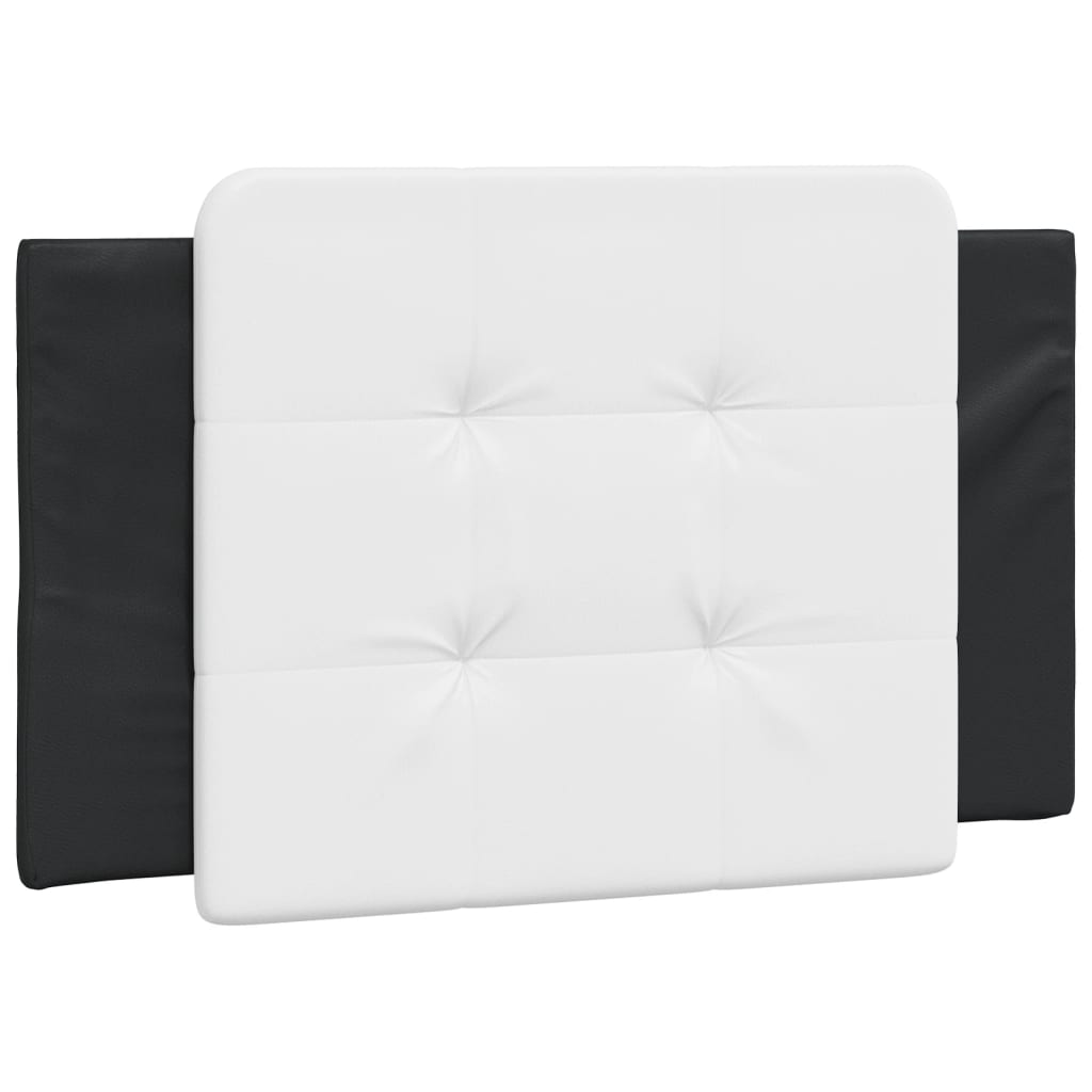 vidaXL Estructura cama con LED cuero sintético negro blanco 80x200 cm