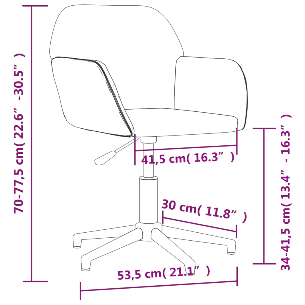 vidaXL Silla de oficina giratoria de tela negra