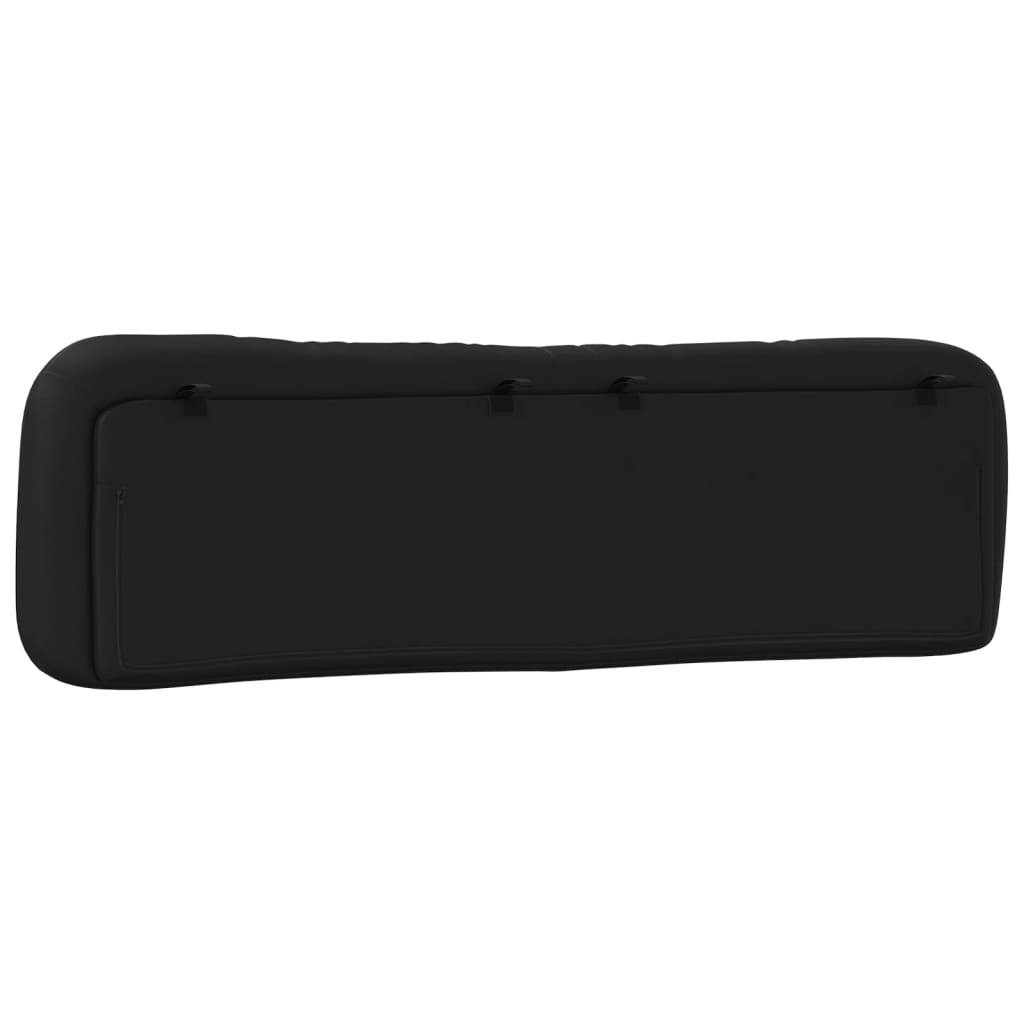 vidaXL Cabecero de cama acolchado cuero sintético negro 180 cm