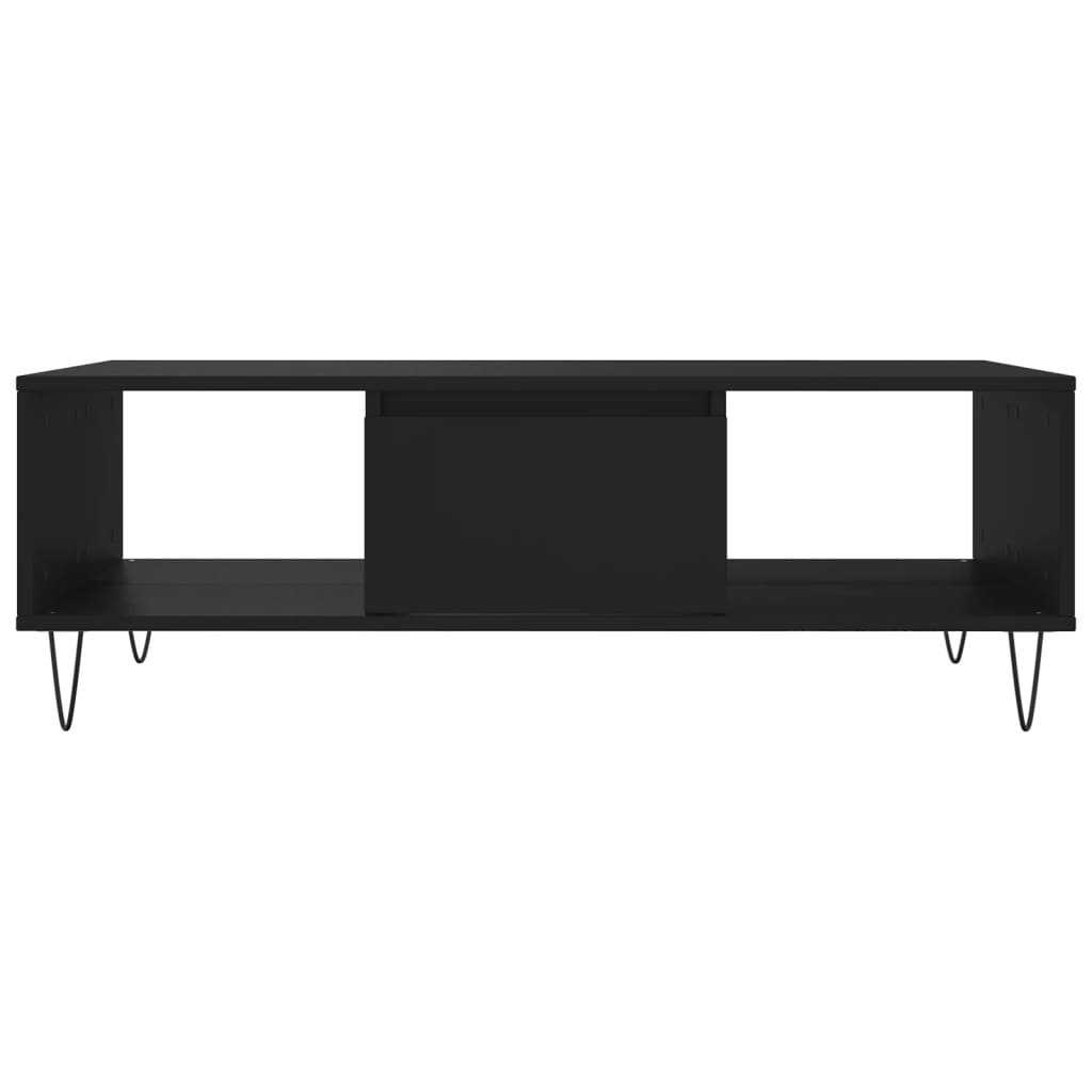 vidaXL Mesa de centro madera de ingeniería negro 104x60x35 cm