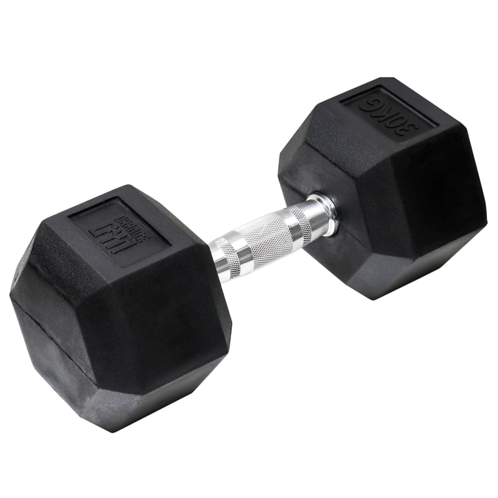 Orange Gym Mancuerna hexagonal 30 kg negro