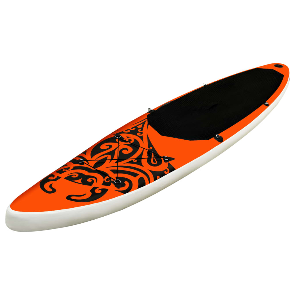 vidaXL Juego de tabla de paddle surf inflable naranja 305x76x15 cm