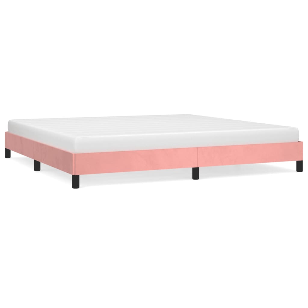 vidaXL Estructura de cama de terciopelo rosa 200x200 cm