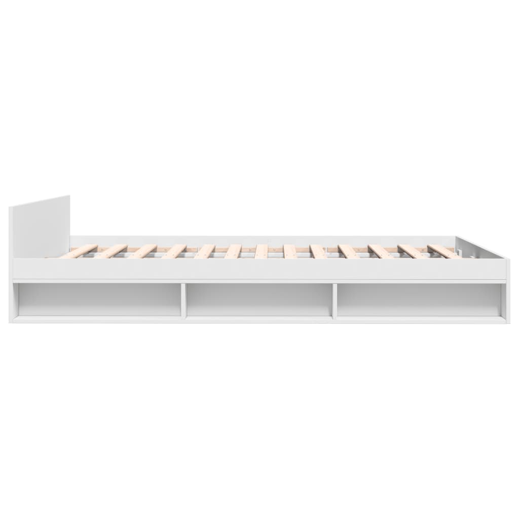 vidaXL Estructura cama con cajones madera ingeniería blanca 160x200 cm