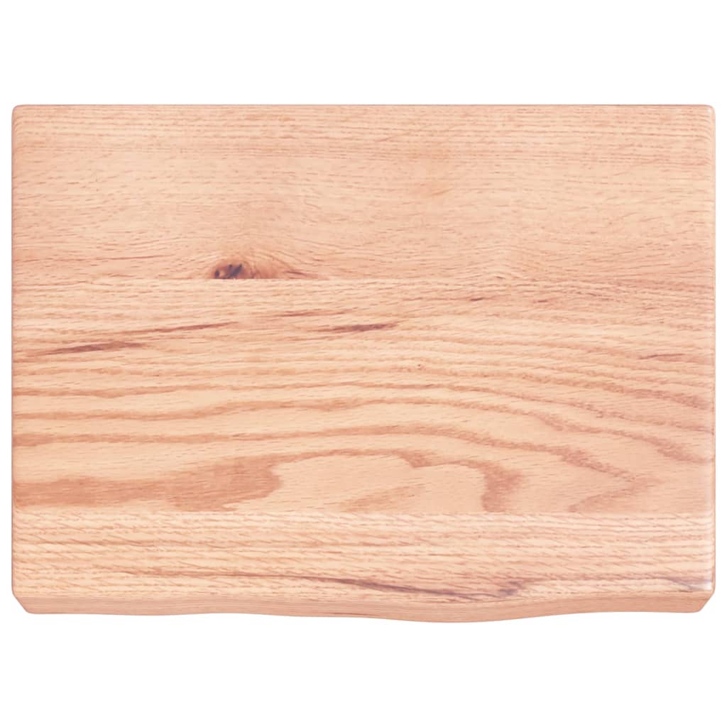 vidaXL Encimera baño madera maciza tratada marrón claro 40x30x(2-6) cm