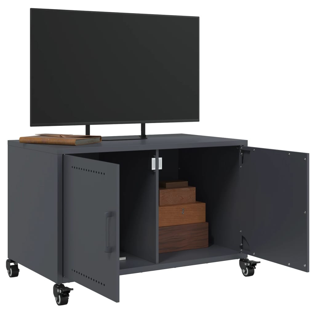 vidaXL Mueble de TV acero gris antracita 68x39x43,5 cm