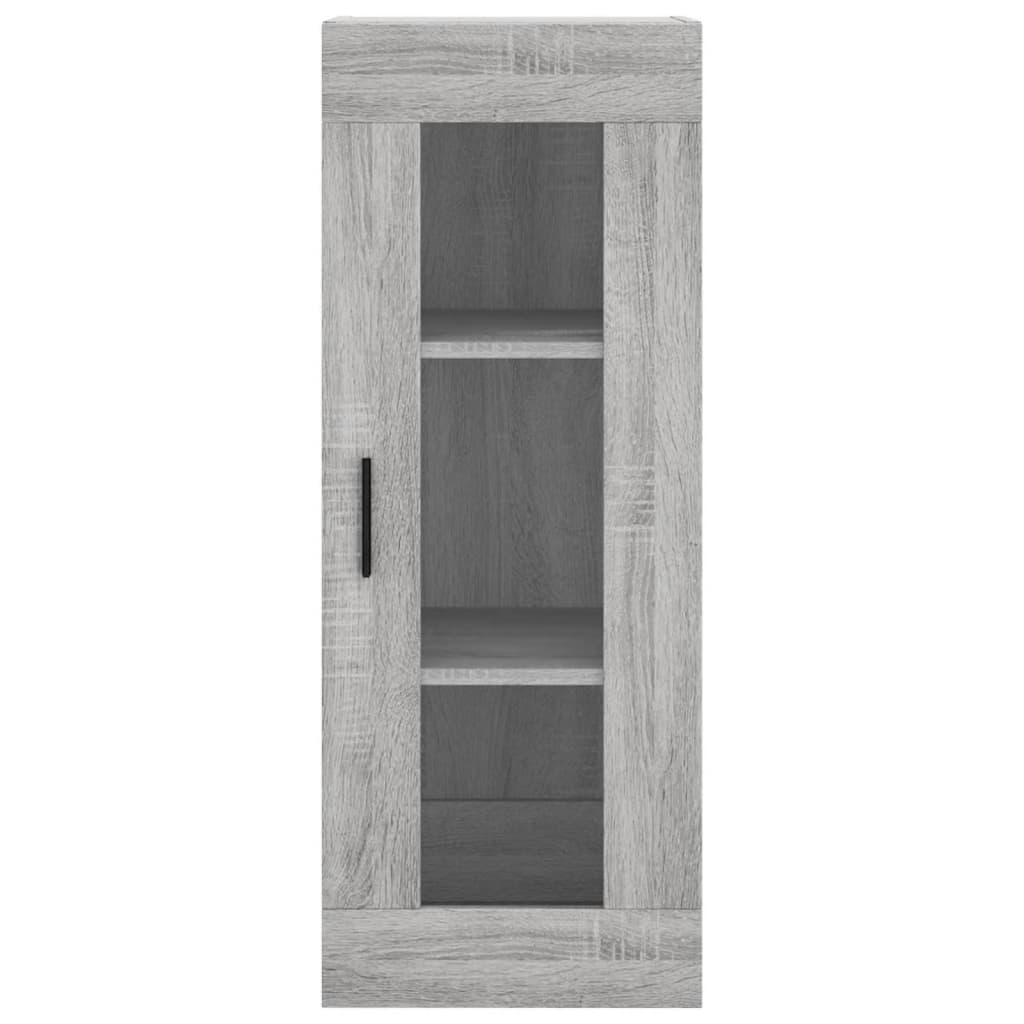 vidaXL Aparador alto madera contrachapada gris Sonoma 34,5x34x180 cm