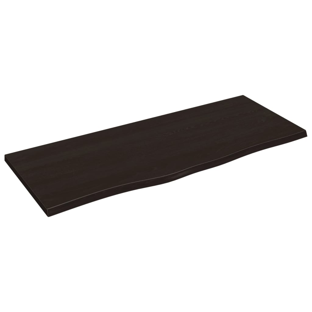 vidaXL Tablero de mesa madera roble tratada marrón oscuro 100x40x2 cm