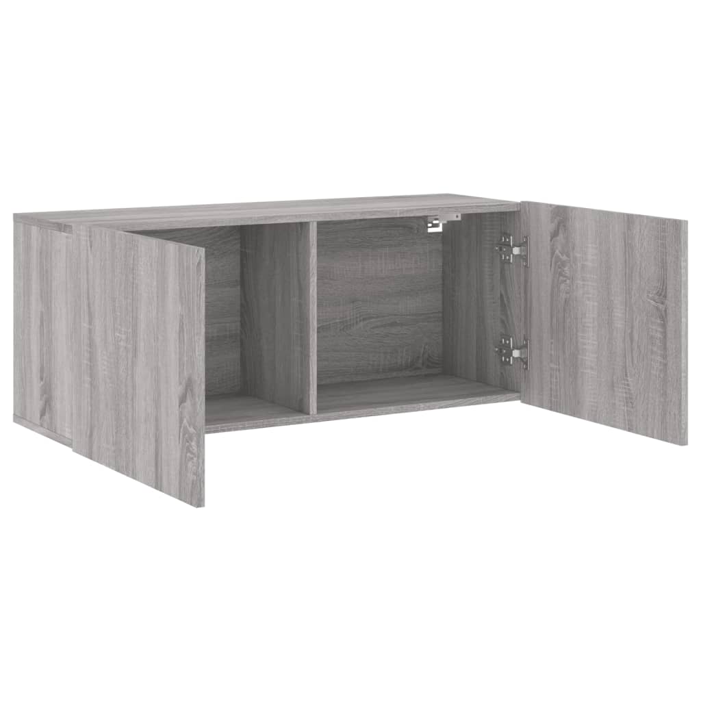 vidaXL Mueble para TV de pared gris Sonoma 100x30x41 cm